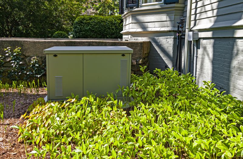 Generator in a Residential Landscape